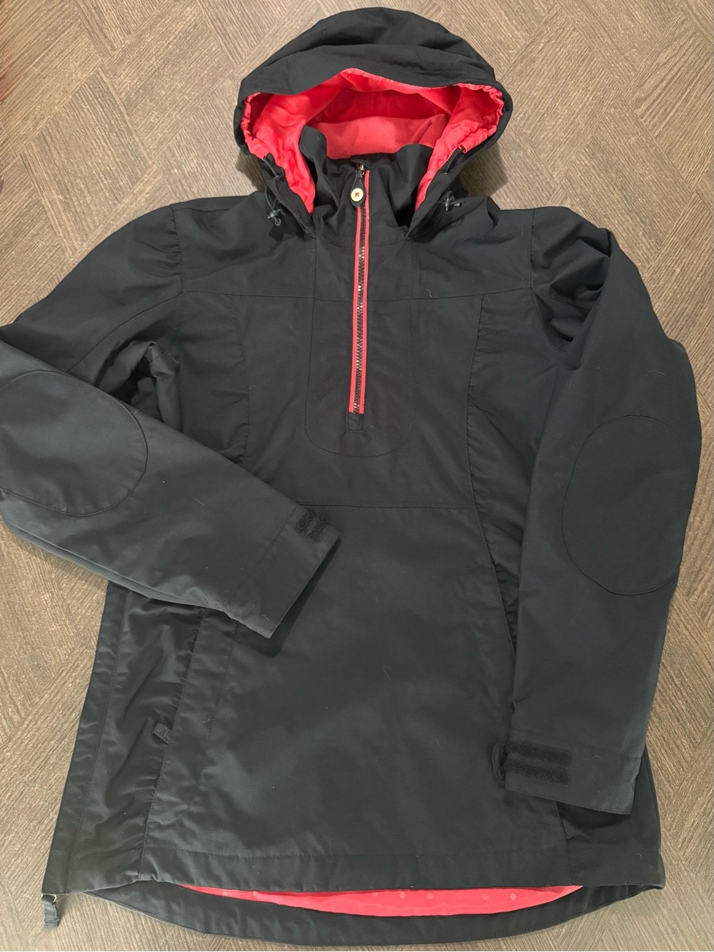 Sims Women’s Snowboarding 1/2 Zip Anorak in Black & Red Size XS EUC